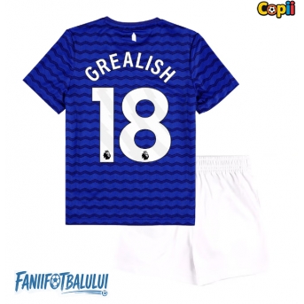 Everton Jack Grealish #18 Echipament de Fotbal Replică 2025-26 Copii Acasa (+ Șorturi)